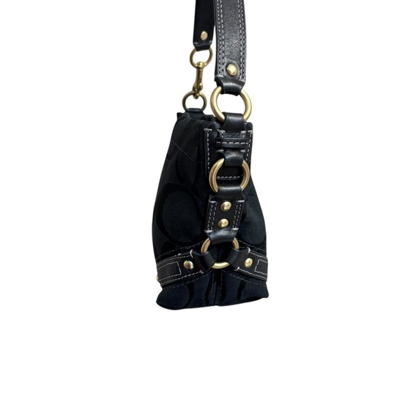 Coach signature black vintage Y2K mini Carly hobo bag - Picture 3 of 10